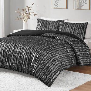 Intelligent Design Full Duvet Cover Set, Faux Fur Duvet Cover Set 3 Piece